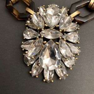 J.Crew Crystal and Faux Tortoise Chain Necklace